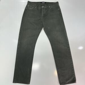 Baldwin Henley Jeans Men’s 33x31 Verdant Green Slim Straight Stretch USA Made